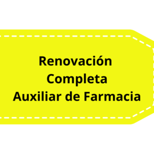 Oferta - Renovación Completa para Auxiliar de Farmacia (20 Horas)
