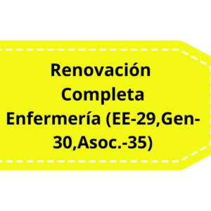 Oferta - Renovación Completa (30 Horas) para Enfermería en - Esp (29); Gen (30); y Asoc (35)