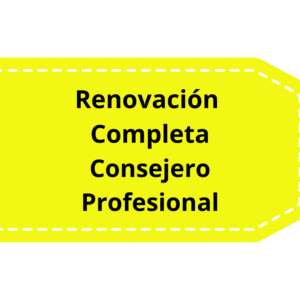 Oferta - Renovación Completa (45 Horas) para Consejero Profesional